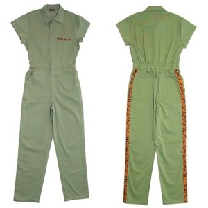 HOT LAVA COVERALL JUMPSUIT IN ARMY/ANIMAL PRINT SIZE SMALL